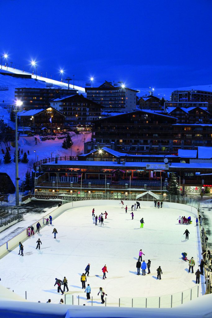 patinoire nuit - Mairie de l'Alpe d'Huez